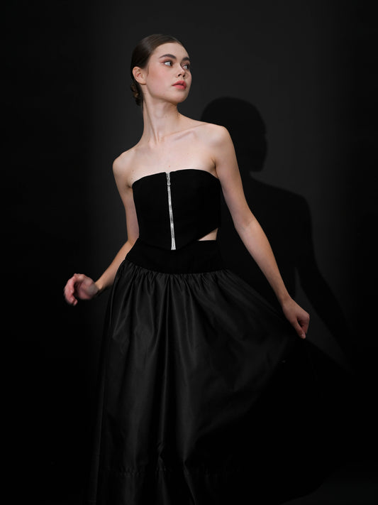 Nocturne Tafetta Two-Way Skirt